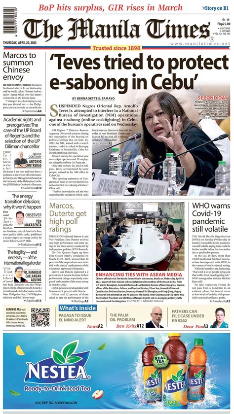 philippine daily newspapers online|The Manila Times .